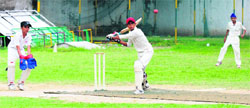 Players in action at an inter-school cricket tournament held at St Josephs Senior Secondary School, Sector 44, in Chandigarh on Sunday. 