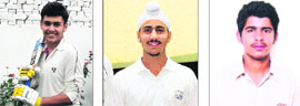 Vaibhav Kaushik (from left), Ramandeep Singh and Yuvraj.