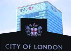 The UK headquarters of HSBC bank in London