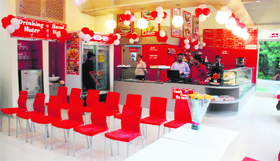 The food court that was inaugurated at the Chandigarh railway station on Monday.
