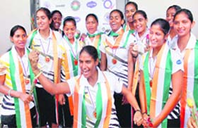 The bronze-medal winning team returned home on Tuesday amid fanfare after scripting history at the seventh FIH Junior World Cup in Germany