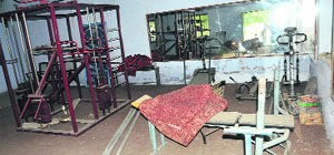 The gymnasium at the Government Rajindra College has been lying in a state of neglect. 