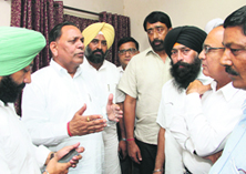 Members of the Vidhan Sabha Committee on Local Bodies, headed by Mansa legislator Prem Mittal, meet municipal councillors in Jalandhar on Wednesday. 