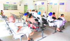 A view of the registry office at the tehsil complex in Amritsar. 