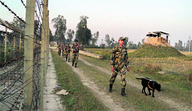 BSF personnel manning the international border.