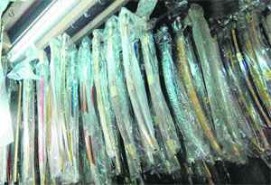 Swords on display at a shop in Amritsar. 