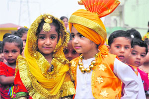 Student celebrated Teej at Ajit Karam Singh International Public School in Mohali. 