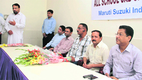 A meeting of the All-School Cab Operators Association in Dehradun on Sunday.