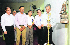 Pt BD Sharma University of Health Sciences Vice-Chancellor Dr SS Sangwan inaugurates a Continuing Medical Education programme on Ophthalmology at the PGIMS on Sunday.