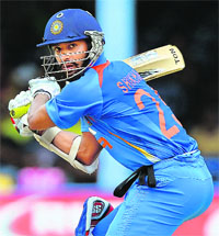 The left-handed opener was in rampaging form on Monday, raining sixes and fours. 