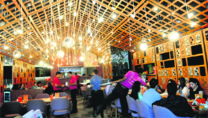 Plums Asian Bistro has a colourful ambience