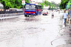 Welcome showers: The hot and humid weather took a turn for the better on Tuesday in Bathinda after a surprise spell of showers drenched the city