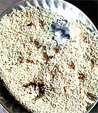 Maggot-infested rice and (right) a poorly maintained drinking water tank