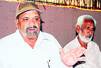 President of the UKD (Panwar) Trivender Panwar addresses the media in Dehradun on Tuesday
