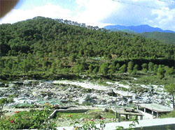 A cremation ground at Bindravan near Palampur faces threat to its existence because of illegal mining. 