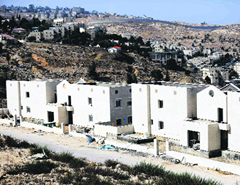 Construction in progress at Pisgat Zeev, a settlement in an area Israel captured in the 1967 Middle East war, on Tuesday.