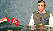 Chief Minister Omar Abdullah called for peace in his address to people on the eve of Independence Day in Srinagar on Wednesday