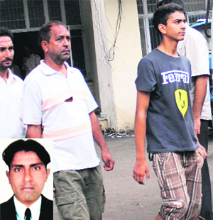 The accused in the killing of Vicky (inset) being taken to the court of Judicial Magistrate First Class in Jalandhar on Saturday. 