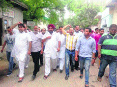 BCC activists demonstrate in Phagwara on Saturday. 