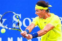 Rafael Nadal in action.  Reuters