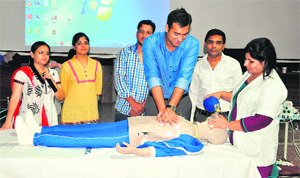 Doctors attend a workshop on heart ailments at the Sri Guru Ram Rai Institute of Medical Education and Science in Dehradun on Sunday.