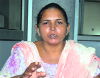 Shanti Rani says her husband and minor son were implicated falsely at the behest of a local Akali councillor.