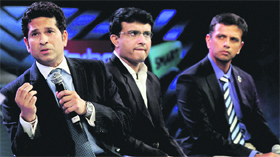 Sachin, Ganguly and Dravid spoke on various issues confronting cricket at a function in Bangalore.