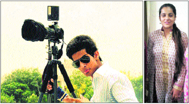Ansab Khan, a photography artist, who is making documentaries on Amritsars history; and (right) budding dancer Shruti Chandel.