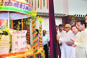 Chief Minister Bhupinder Singh Hooda launches the food scheme in Panipat on Tuesday