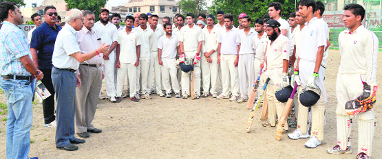 Aspirants attend cricket trials in Ludhiana on Wednesday. Photo: Inderjeet Verma