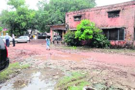 The animal husbandry office near Hathi Gate in a bad state in Amritsar