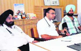 Doctors at a medical camp in Amloh