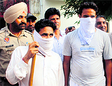 The two accused in police custody in Amritsar on Friday