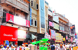 A view of the hotels around Golden Temple in Amritsar