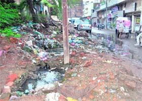 Garbage littered on roadside at Ghee Mandi, which leads to the Golden Temple in Amritsar