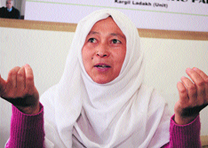 PDPs Kulsoom Bee, the only woman candidate in Kargil council elections. 