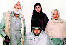 Harpal Singh with his family in Jalandhar