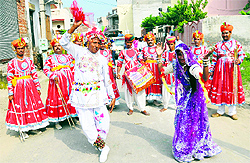 artistes from Rajasthan participate in the Rath Yatra