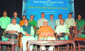 Governor Aziz Qureshi at a function to launch the Dehradun chapter of the Public Relations Society of India (PRSI) in Dehradun on Saturday.