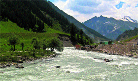 The Sindh river, 102 km notheast of Srinagar.