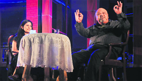 Artistes stage the play 2 to Tango, 3 to Jive at Guru Nanak Bhawan in Ludhiana on Saturday.