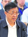 Bo Xilai at a court in Jinan on Sunday. 