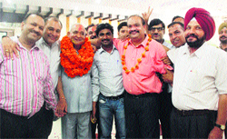 The newly elected office-bearers of the Bathinda Chemists Association. 