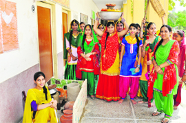 Teej festival was celebrated recently at the RB DAV School in the city with great fanfare. 