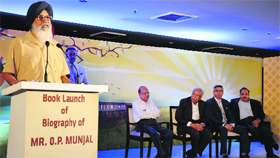 Punjab Chief Minister Parkash Singh Badal addresses  in Ludhiana.