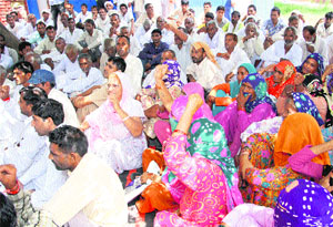 The protest in Jind continues on the third day after a Dalit girl was raped and murdered, on Tuesday. 