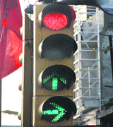 Traffic lights with a snag in them in front of the MC office in Jalandhar 