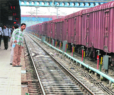 A clean track at the railway station in Ludhiana.