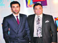 Taking chances: Ranbir Kapoor with father Rishi Kapoor