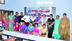 Principal, teachers, students and members of the SSD Girls College contributed for Uttarakhand relief work. Tribune photo